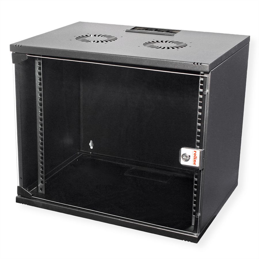 ROLINE 19-inch wandbehuizing Basic 9 U , 540x400 BxD Bouwpakket zwart