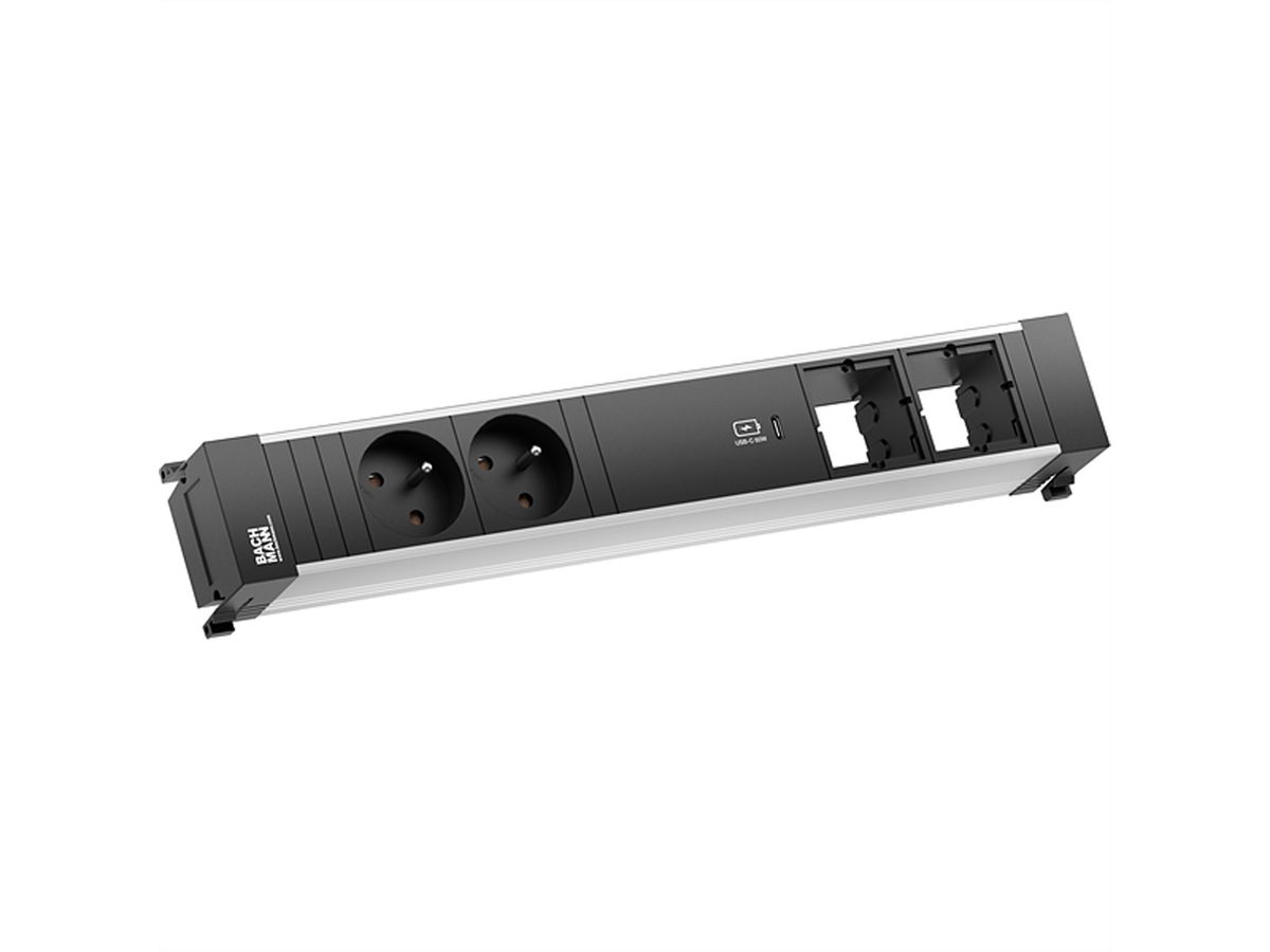 BACHMANN POWER FRAME L 2xUTE 1xUSB C 60W 2xCM 0.2m GST18