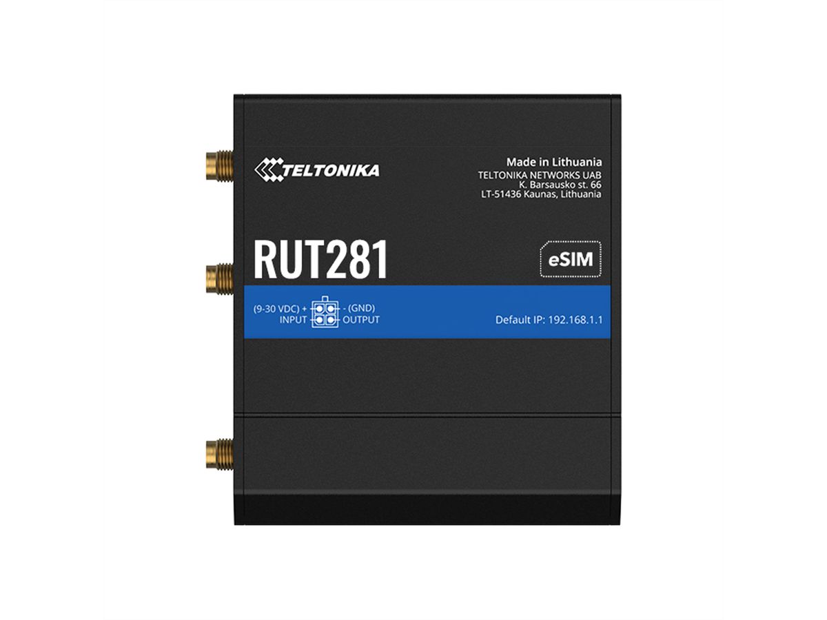 TELTONIKA RUT281 CAT4 LTE Router SIM & eSIM