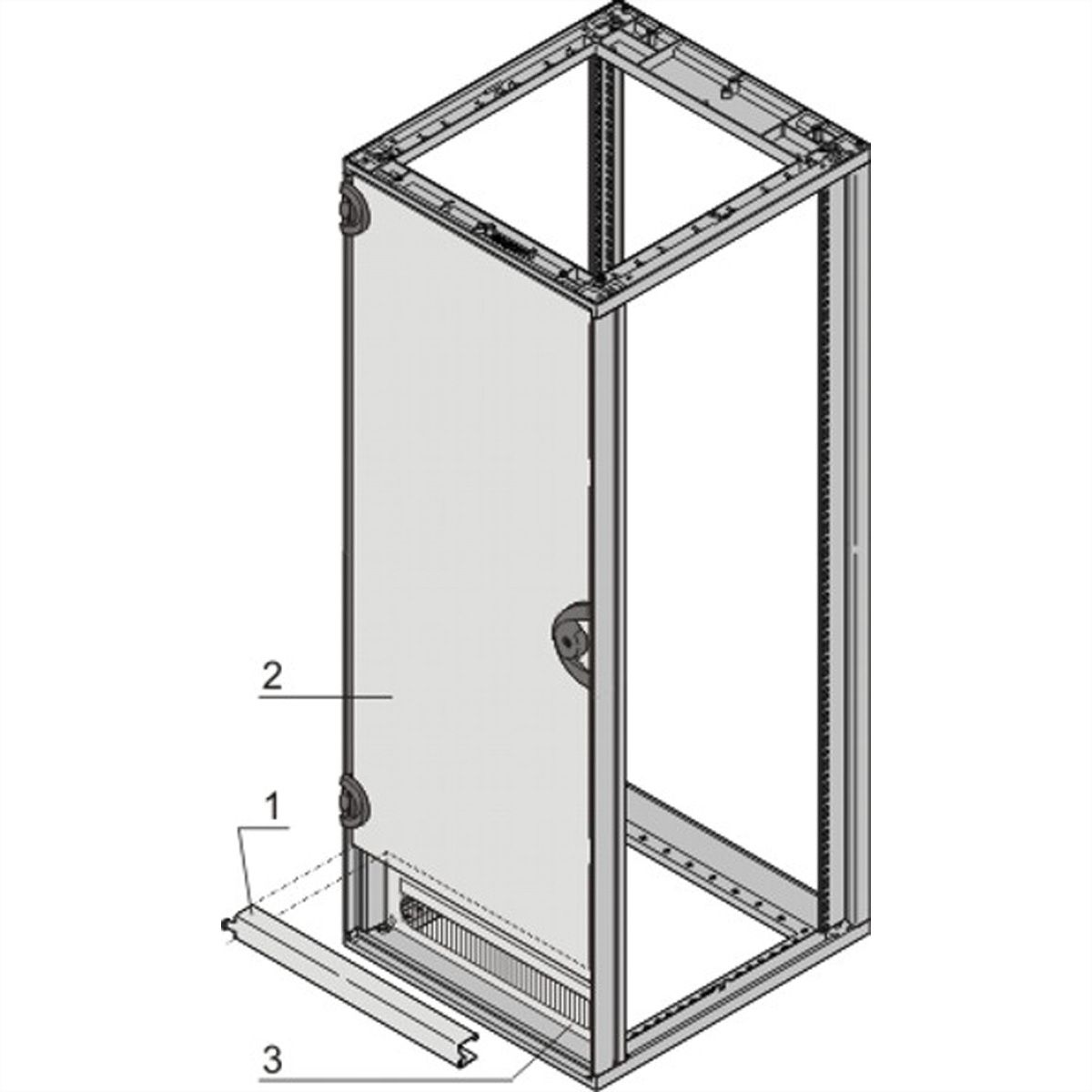 SCHROFF Novastar Door Hinge Bracket for Shortened Door, for Slim-Line Front Door