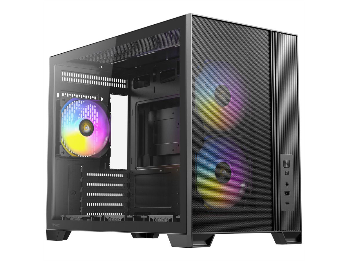 ANTEC FLUX M ATX/Micro-ATX/ITX Midi Tower PC case, black