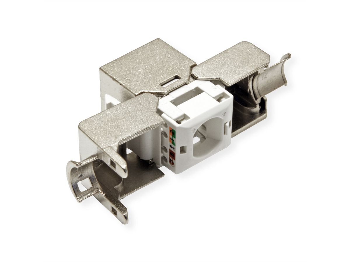 VALUE Cat.6A (klasse EA) Keystone, RJ-45, afgeschermd, zonder gereedschap, SLIM.