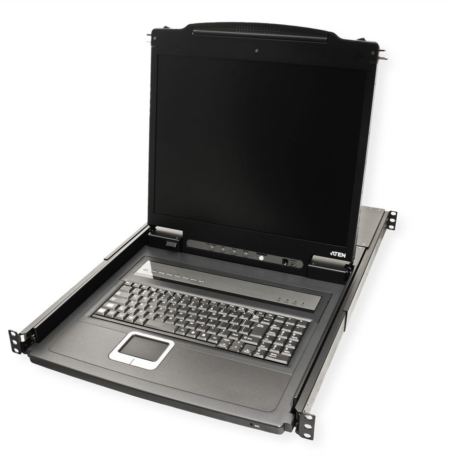 ATEN CL1308N KVM switch, 48 cm TFT, VGA, PS/2-USB, 8-poorts, US-Layout
