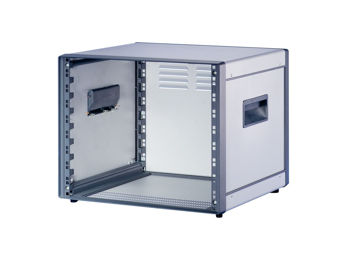 SCHROFF Comptec 19" Desktop behuizing, niet afgeschermd, Alu deksel, 12 HE, 84 HE, 400 mm