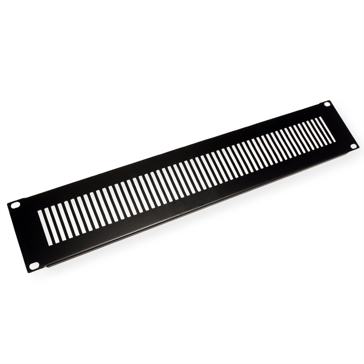 19” Rack Front Ventilation Panel, 2U, Metal, black