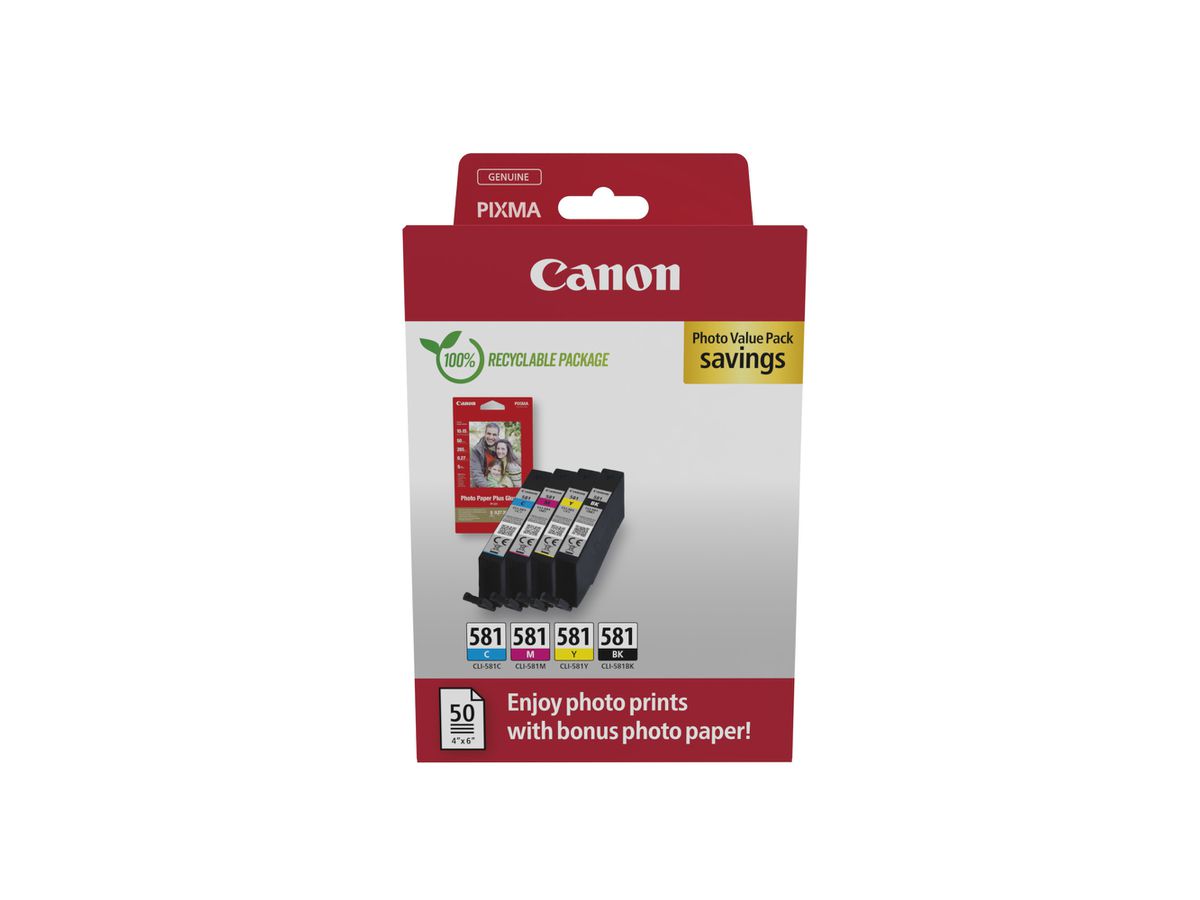 Canon 2106C006 inktcartridge 4 stuk(s) Origineel Zwart, Cyaan, Magenta, Geel
