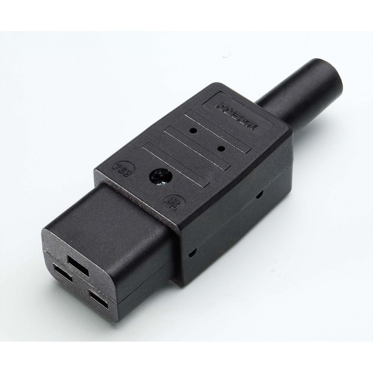 BACHMANN Apparaten stroom connector IEC320 C19 16A/250VAC, zwart