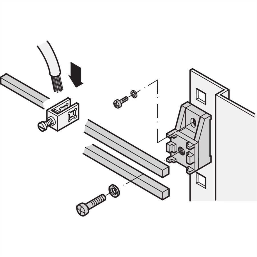 SCHROFF Connection Clamp for GND/Earthing Rail, 35 mm²