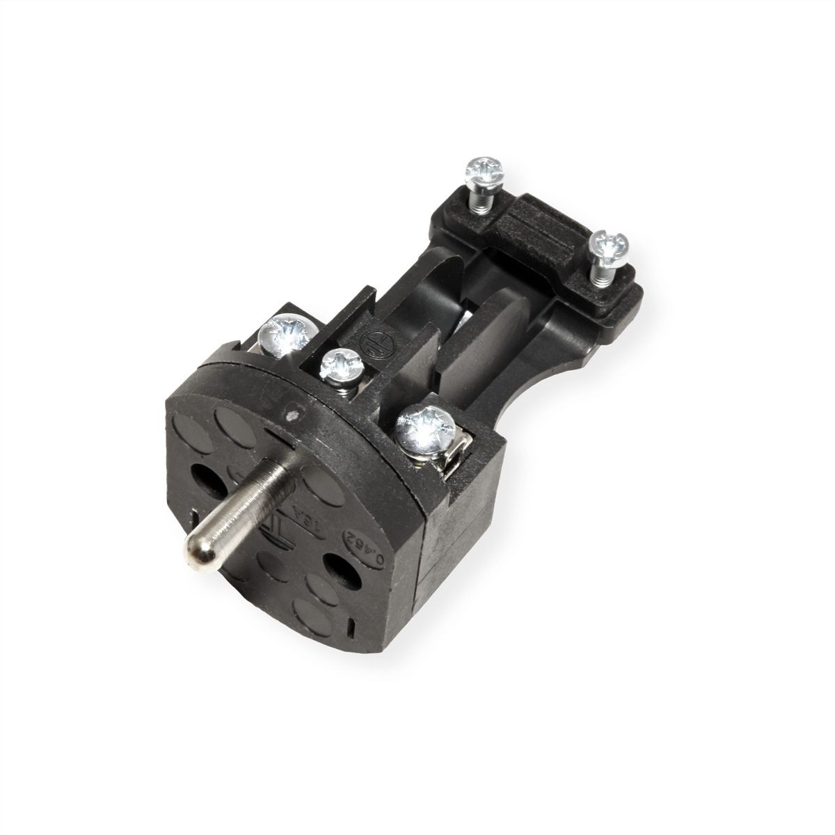 BACHMANN massief rubberen stekker female, Frans, IP44, zwart