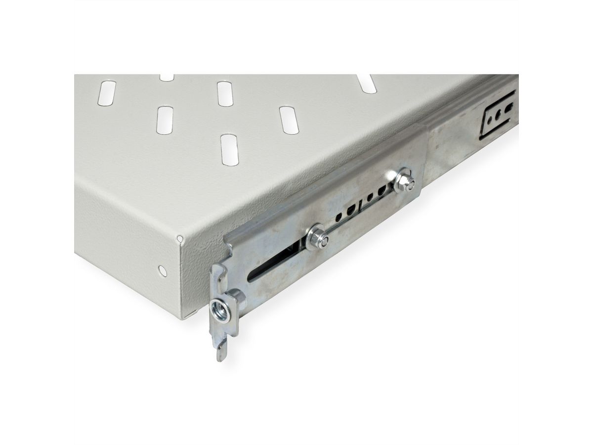 ROLINE 19-inch plank 1 U , Uitschuifbaar 550mm diep 25 kg grijs