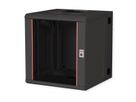ROLINE 19-inch wandbehuizing Pro 12 U , 600x600 BxD tweedelig draaibaar zwart