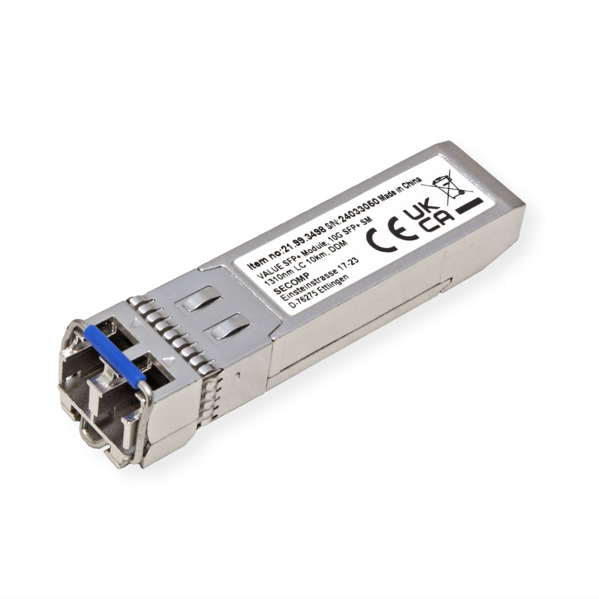 VALUE SFP+ module (MiniGBIC) LR/LC, 10GbE, Single Mode 1310nm, max. 10km