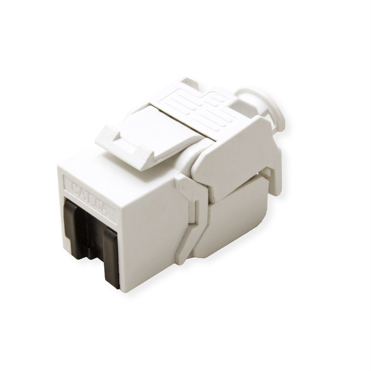 VALUE Cat.6A (Class EA) Keystone, RJ-45, onafgeschermd, zilver, zonder gereedschap, wit