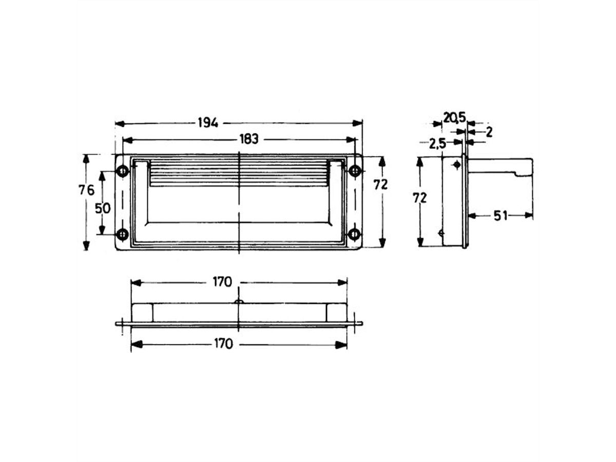 SCHROFF Klapgreep Gegoten RAL 9005, zwart