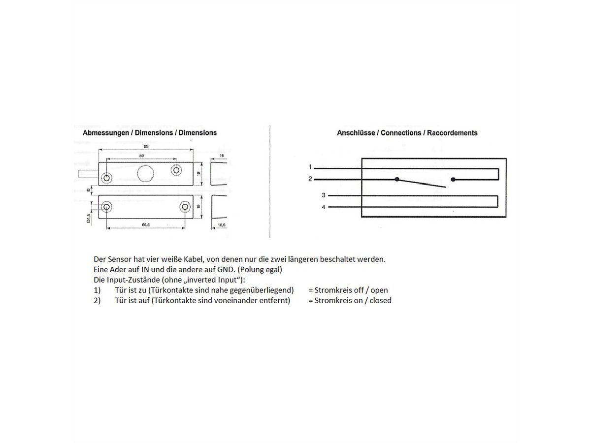 GUDE 7950 deurcontactsensor