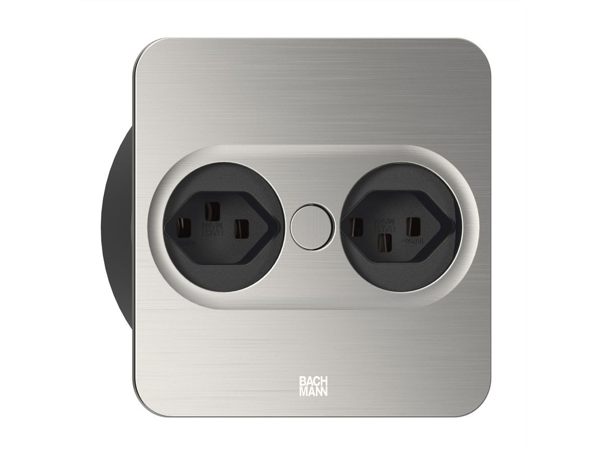 BACHMANN TWIST2 2xCH T23 2,0m AEH, T23 Edelstahl-Optik eckig