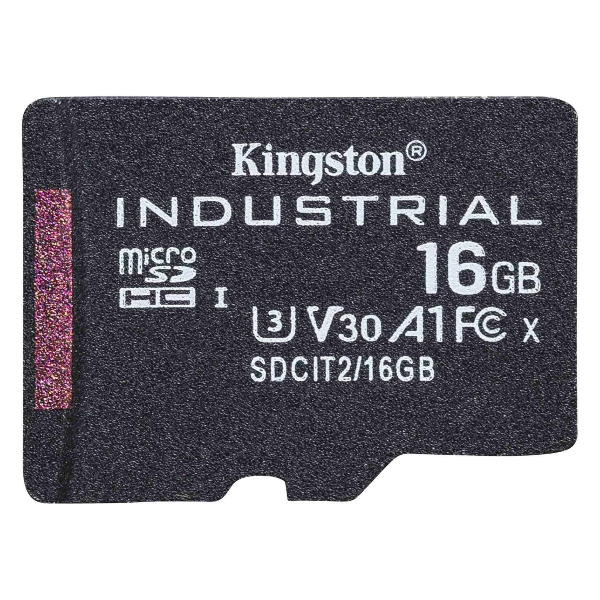 Kingston Technology Industrial memory card 16 GB MicroSDHC UHS-I Class 10