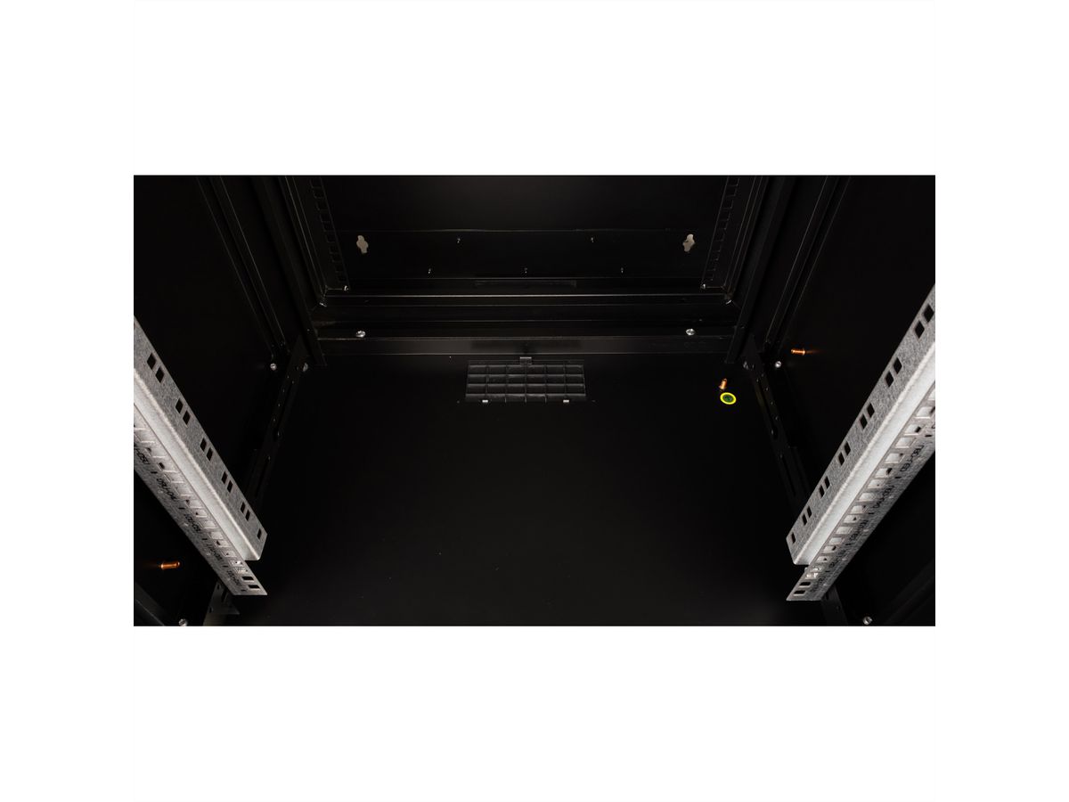 ROLINE 19-inch wandbehuizing Pro 12 U , 600x600 BxD tweedelig draaibaar zwart
