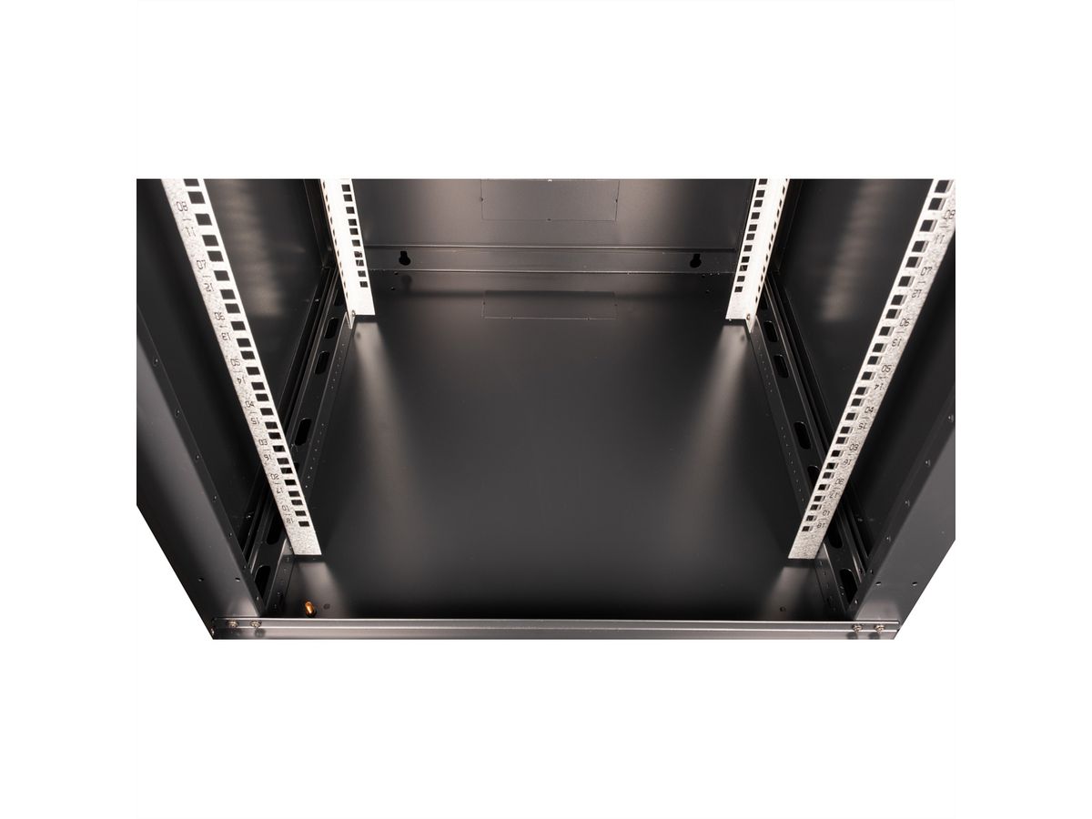 VALUE 19-Zoll Wandgehäuse 18HE, 600x600mm schwarz, Bausatz
