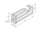 SCHROFF Cable Eye, Double, Steel, 30W 115D