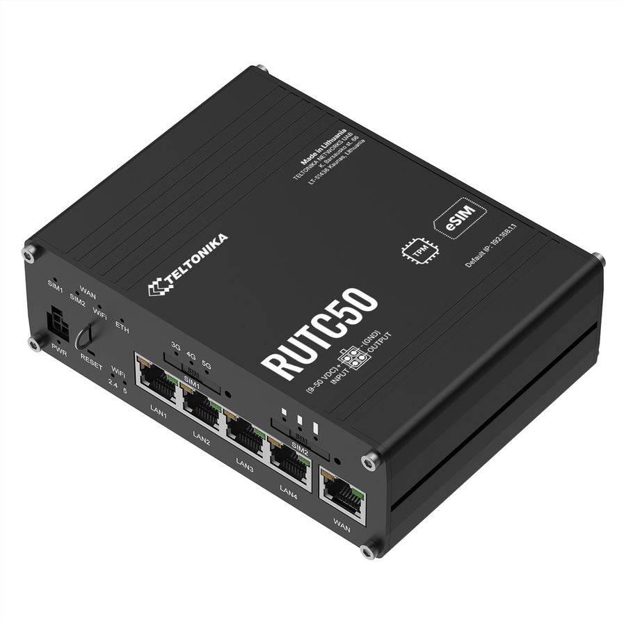 TELTONIKA RUTC50 WI-FI 6 5G Router eSIM