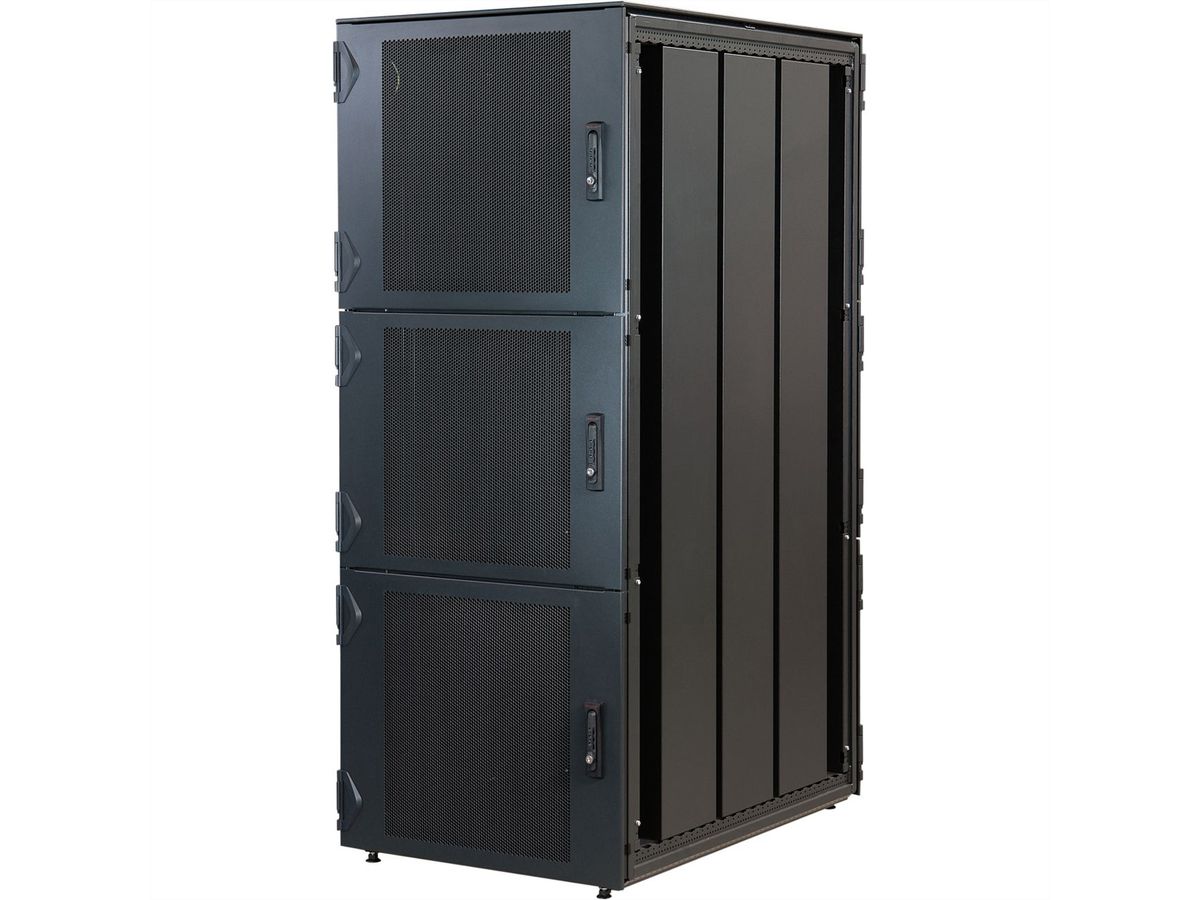 SCHROFF Varistar Colocation Cabinet, RAL 7021, 3 Compartments, 42 U, 2000H, 800W, 1000D