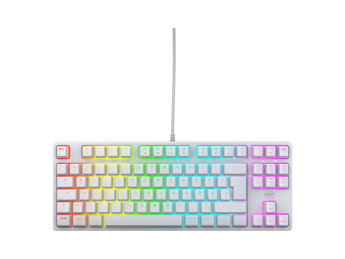 CHERRY K4V2 TKL toetsenbord Gamen USB QWERTZ Duits Wit