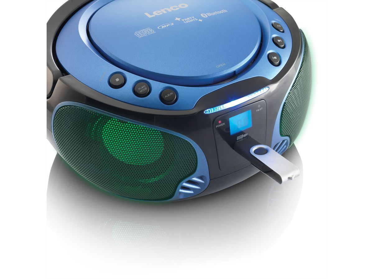 Lenco CD speler SCD-550, Blauw, lichteffect