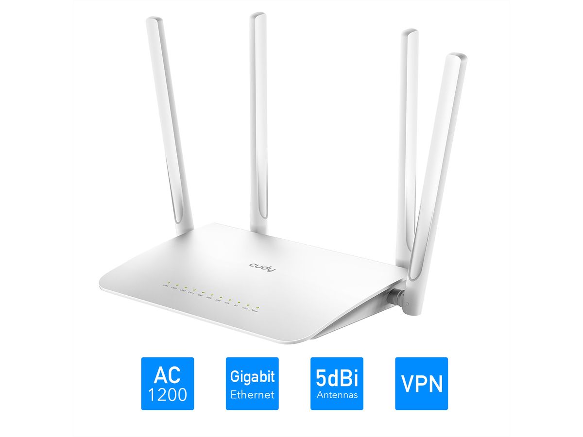 CUDY WR1300 AC1200 Wi-Fi Mesh Router Gigabit