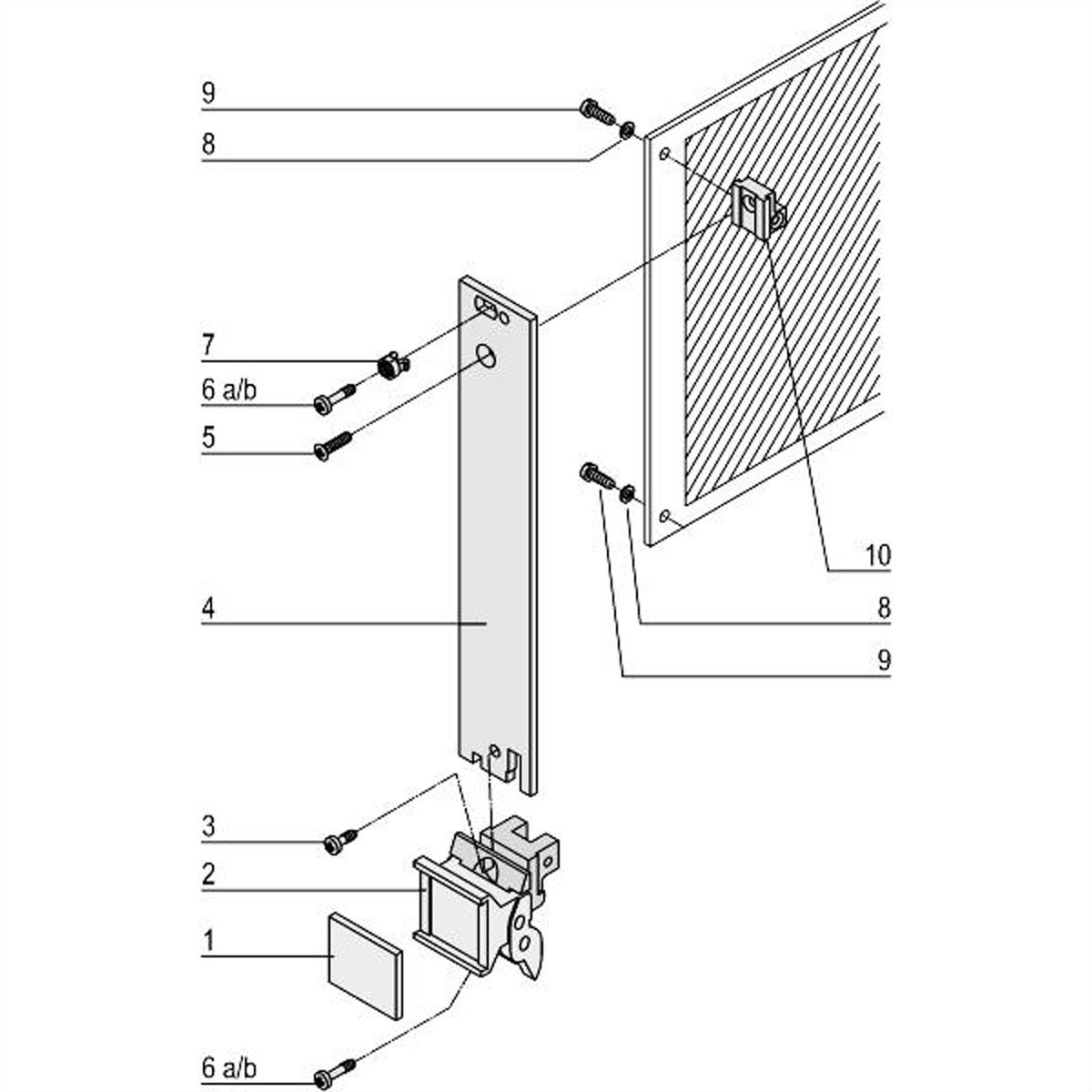 SCHROFF-insteekset met afzuiggreep type 2, niet-afgeschermd, grijs, 3 HE, 12 HE