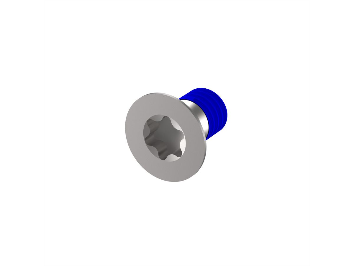 SCHROFF Assembly Parts for Rugged Components, Countersunk Screw with Thread-locking Compound, Torx, M4 x 7