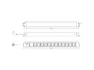 BACHMANN PRIMO socket strip 12x earthing contact, aluminium, 1.75 m