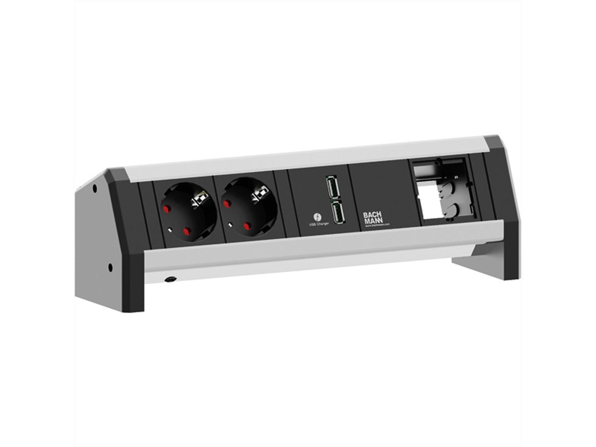 BACHMANN DESK 2x earthing contact 1x USB Charger 1x ABD, 0 m