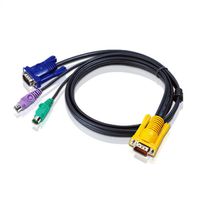 ATEN 2L-5202P KVM Kabel VGA PS/2, zwart, 1,8 m