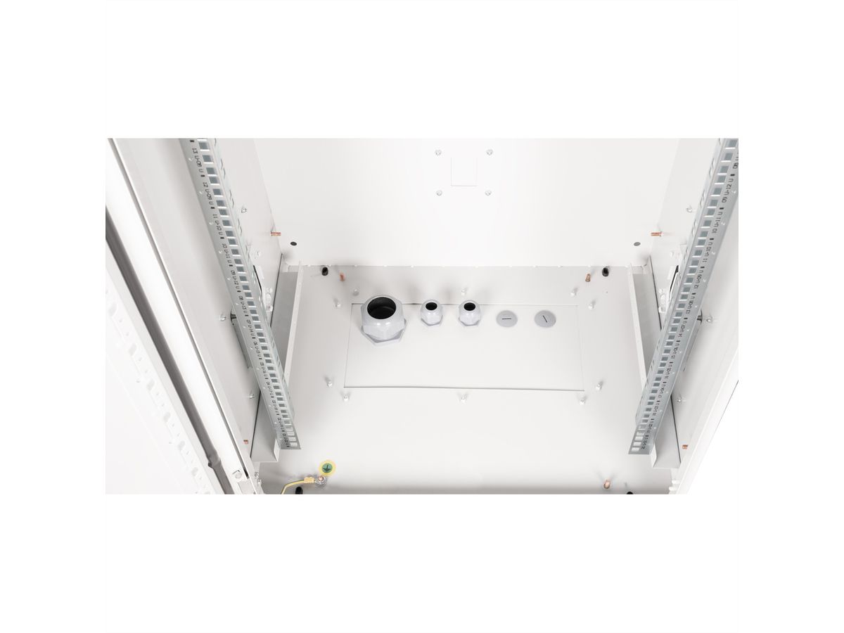 ROLINE 19-inch wall-mounted housing Pro 20 U, 600x450 WxD IP55 outdoor grey