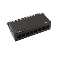 VALUE Keystone module houder, 8-poorts, zwart