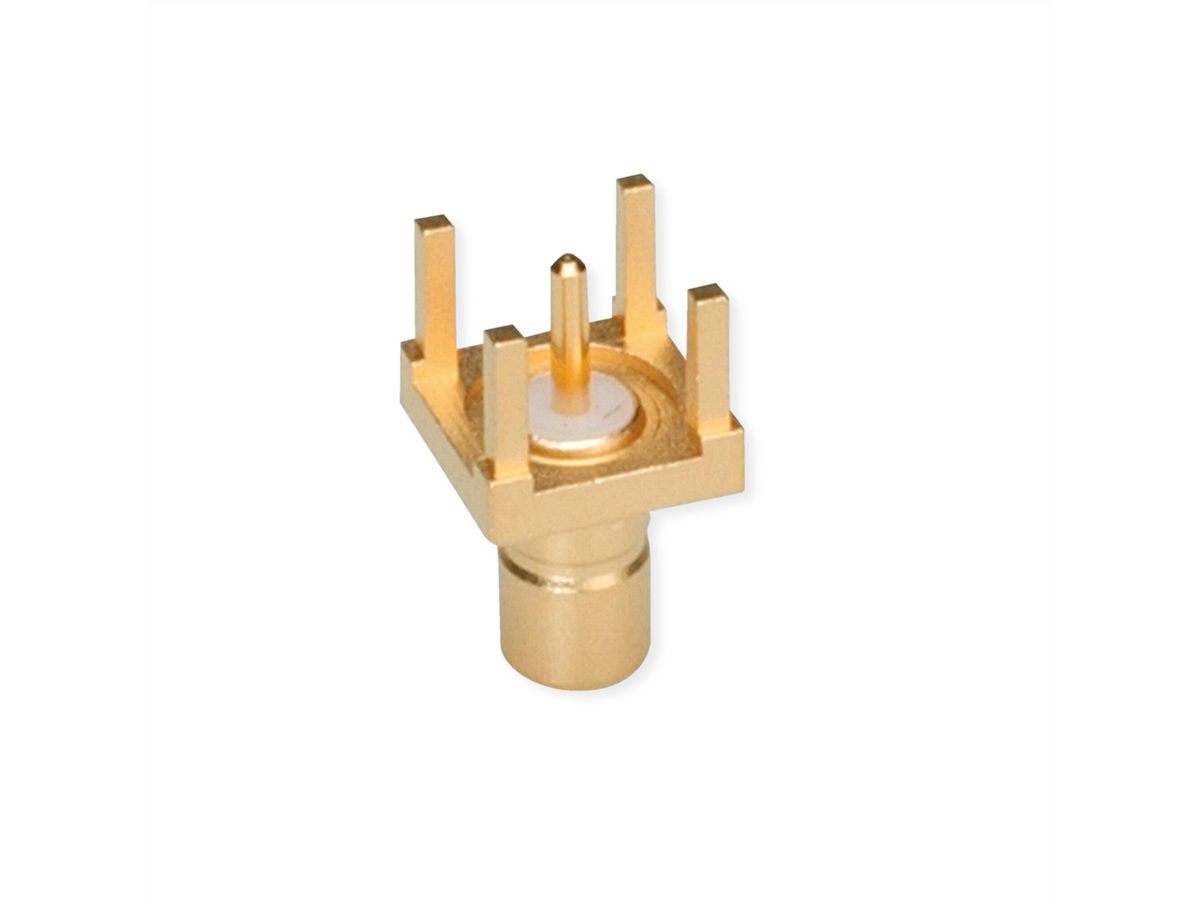 TELEGÄRTNER SMB-Anbaustecker print vergoldet