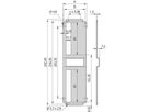 SCHROFF Frame Insteekeenheid Achterpaneel, uitsparing voor een connector, 6 HE, 10 PK