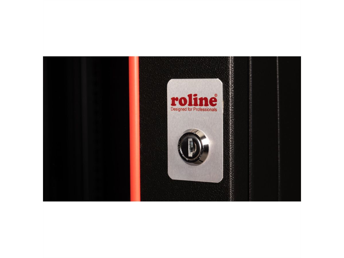 ROLINE 19-inch wandbehuizing Pro 7 U, 600x600 BxD tweedelig draaibaar zwart