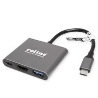 ROLINE Beeldschermadapter USB Type C - HDMI , USB 3.2 Gen 1 Type A, Type C PD