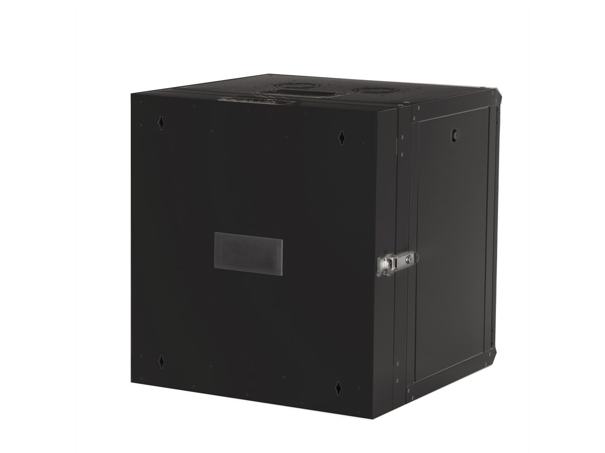 ROLINE 19-inch wandbehuizing Pro 12 U , 600x600 BxD tweedelig draaibaar zwart