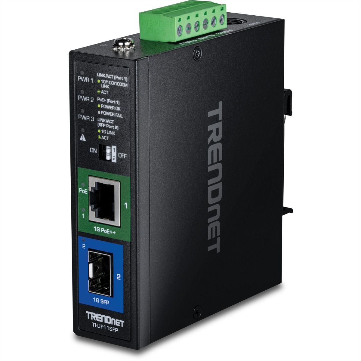 TRENDnet TI-UF11SFP Intern 1000Mbit/s Zwart netwerk media converter