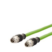 METZ CONNECT Verbindungsleitung M12 ST-M12 ST, 8-pol X-kodiert, gerade-gerade, 2 m