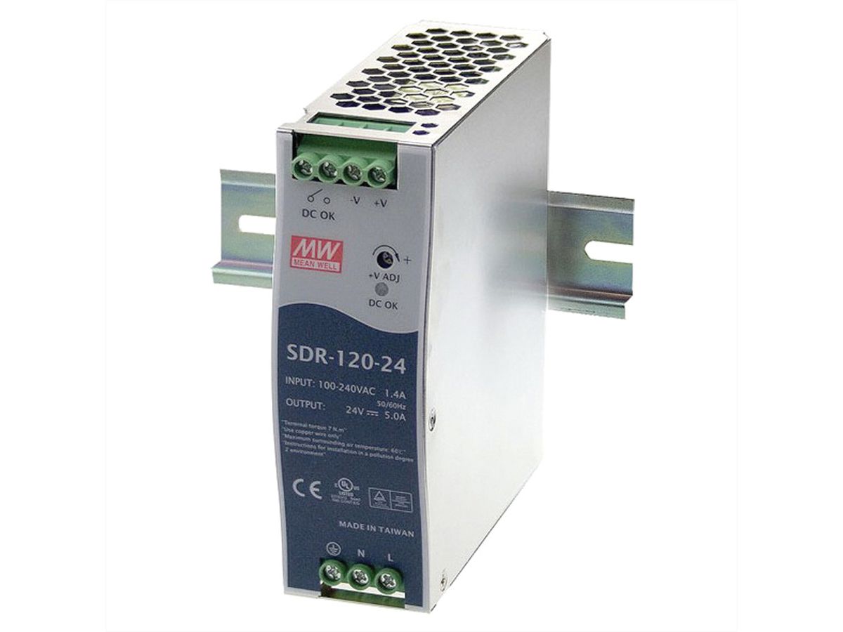 Mean Well SDR-120-24 Hutschienennetzteil 120W 24V DC