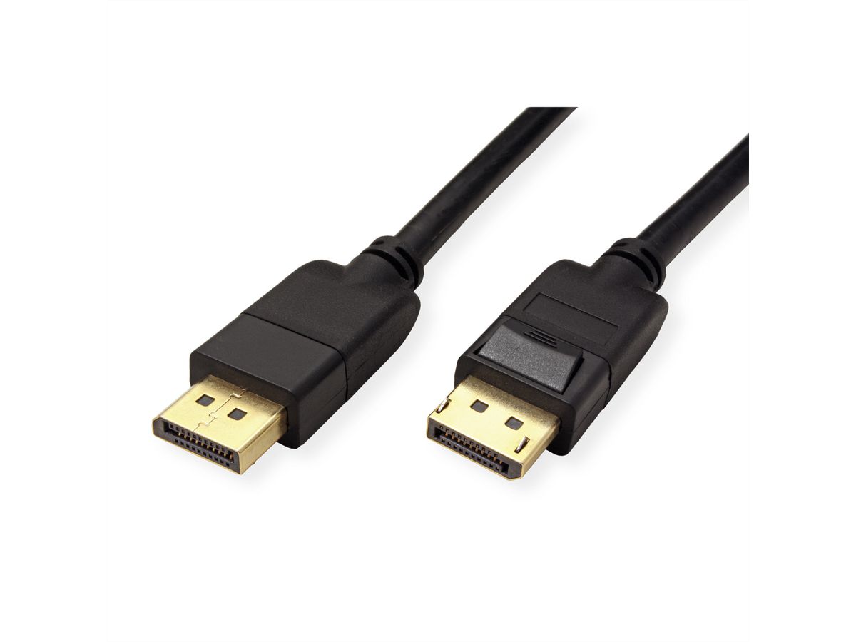 ROLINE GREEN DisplayPort Cable, v1.4, DP-DP, M/M, black, 5 m