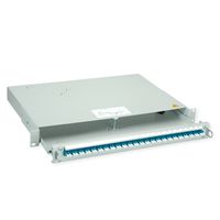 TELEGÄRTNER PROFI V LWL-Panel mit Kupplungen, 24x LC Duplex, blau, OS2