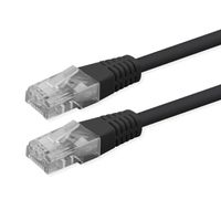 ROLINE Cat.6 (Class E) Patch Cable, UTP, PoE, zwart, 0,3 m
