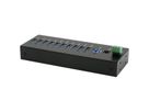 EXSYS EX-11230HMS 10-poorts USB 3.2 Gen 1 HUB Din-Rail Kit en wand VIA VL811+ Chipset