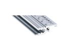 SCHROFF horizontale rail, voorzijde, type L-KD, licht, korte lip, 42 pk