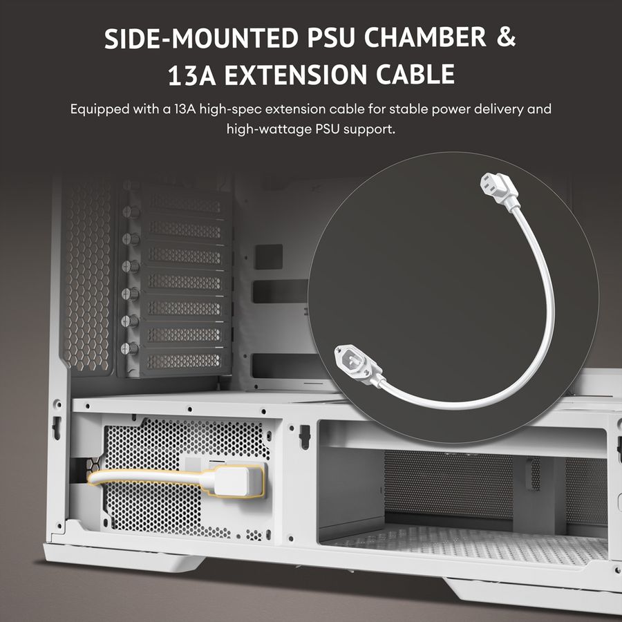 ANTEC Constellation C6 Curve Air White PC Case ATX Midi Tower, white